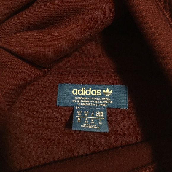 Adidas Burgundy Hoodie - Picture 4 of 5